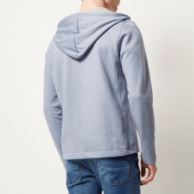 Light blue zip-up hoodie